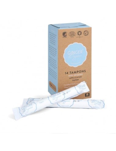 Ginger Organic-Tampons with Applicator Super 14 pcs