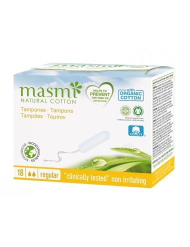 Masmi-Tampons Organic Cotton Regular 18pcs