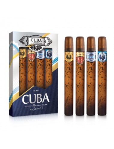 Cuba Quad for Men 4 Pieces Eau de Toilette Gift Set (35mlx4)