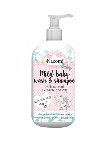 Nacomi - Mild Baby Wash & Shampoo 400ml