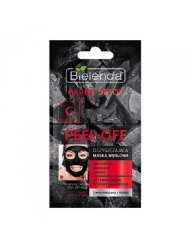 Bielenda Carbo Detox Cleansing Carbon Peel-Off Mask 2x6g