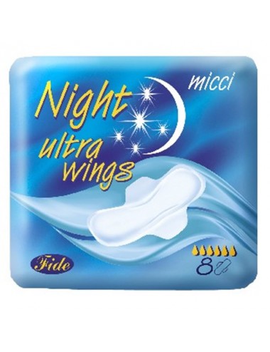 Ultra Wings Night ultracienkie podpaski na noc 8szt