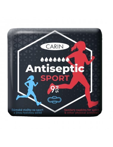 Carin-Antiseptic Sport ultra-thin sanitary pads with wings for spores