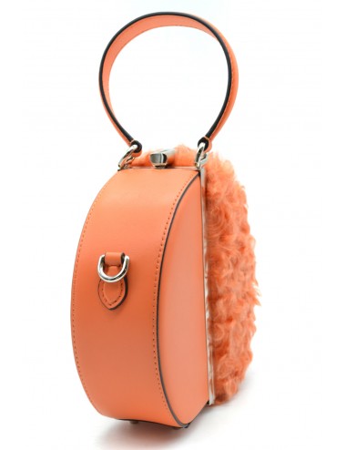 Moschino Women's Bag with Fur Orange