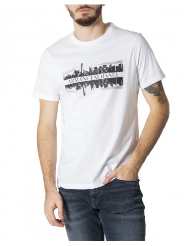 Armani Exchange Men's T-Shirt Logo-Print-White
