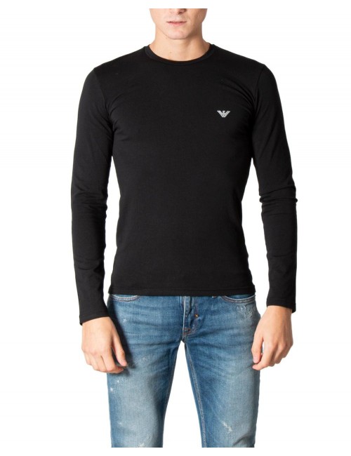 Emporio Armani Men's T-Shirt Long Sleeves-Black