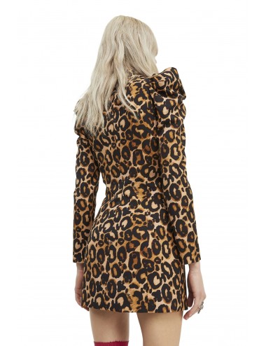 Aniye By Leopard-V-Neckline-Short Dress