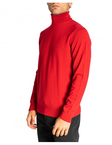 Emporio Armani Men's Knitwear-Turtle Neckline-Red