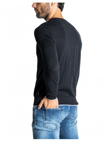 Armani Exchange Men's Knitwear-V Neckline-Black