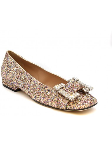 Sergio Rossi Women's Ballet Pumps-Glitter Detail-Shoes