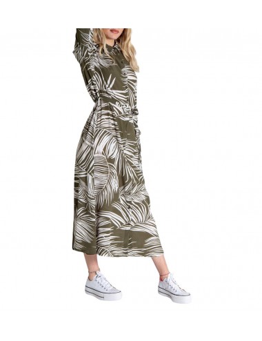 Only Long Sleeves-Leaf-Print-Maxi Dress