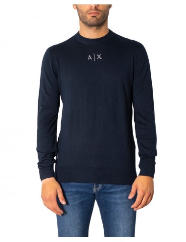 Armani Exchange Men's Sweatshirt Logo-Print-Blue