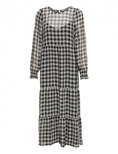Only Checked-Long Sleeves Dress