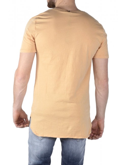 Absolut Joy Men's T-Shirt Chest Patch Pocket-Orange