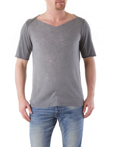 Absolut Joy Women's T-Shirt-V Neckline-Grey