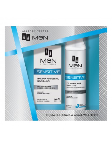 Men Sensitive zestaw żel do golenia nawilżający dla skóry ba