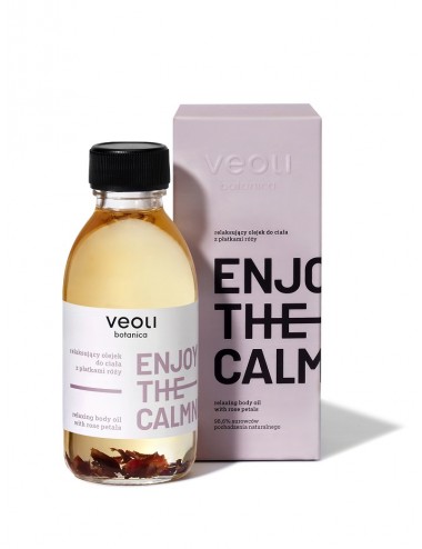 Veoli Botanica-Enjoy The Calmness Oil relaxing body oil with petals