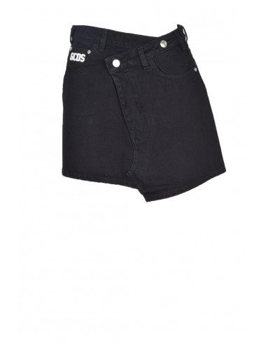 Gcds Women's Twisted Mini Skirt Black
