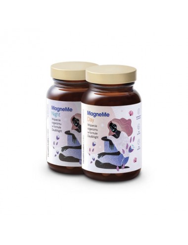 HealthLabs-MagneMe Day & Night is a combination of four forms of magnesium and vitamins
