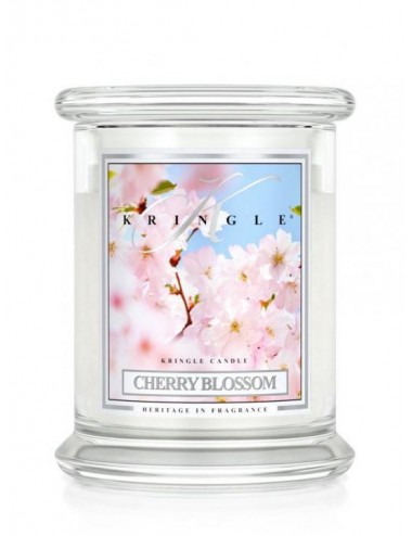 Średnia świeca zapachowa z dwoma knotami Cherry Blossom 411g