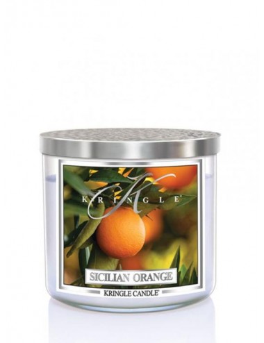 Tumbler świeca zapachowa z trzema knotami Sicilian Orange 411g
