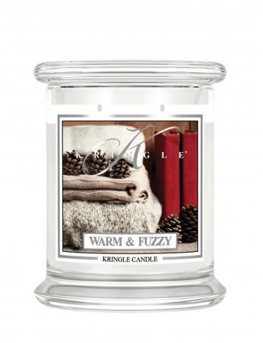 Średnia świeca zapachowa z dwoma knotami Warm and Fuzzy 411g