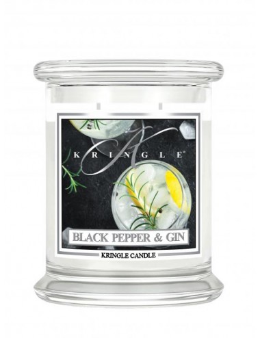 Średnia świeca zapachowa z dwoma knotami Black Pepper Gin 411g