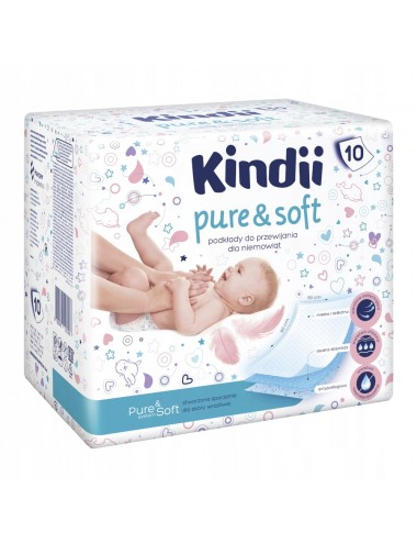 Pure & Soft podkłady jednorazowe do przewijania niemowląt 10sz
